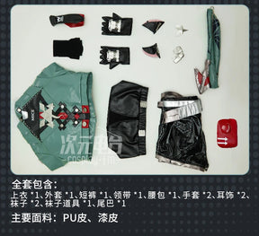 Jane Doe Cosplay Game Zenless Zone Zero Costume Sexy Mouse Girl Tail Waist Bag Socks Gloves Accessories Set Carnival Party Set