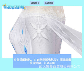 Snow Queen Elsa Dress Princess Cosplay Costume Women Adult Halloween Carnival Party For Girls Long Cloak Fancy Dresses