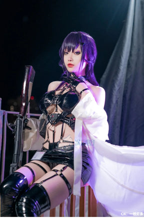 NIKKE：The Goddess of Victory Mihara Cosplay Costume Halloween Carnival Tie up black sexy jumpsuit accessories props uniform set