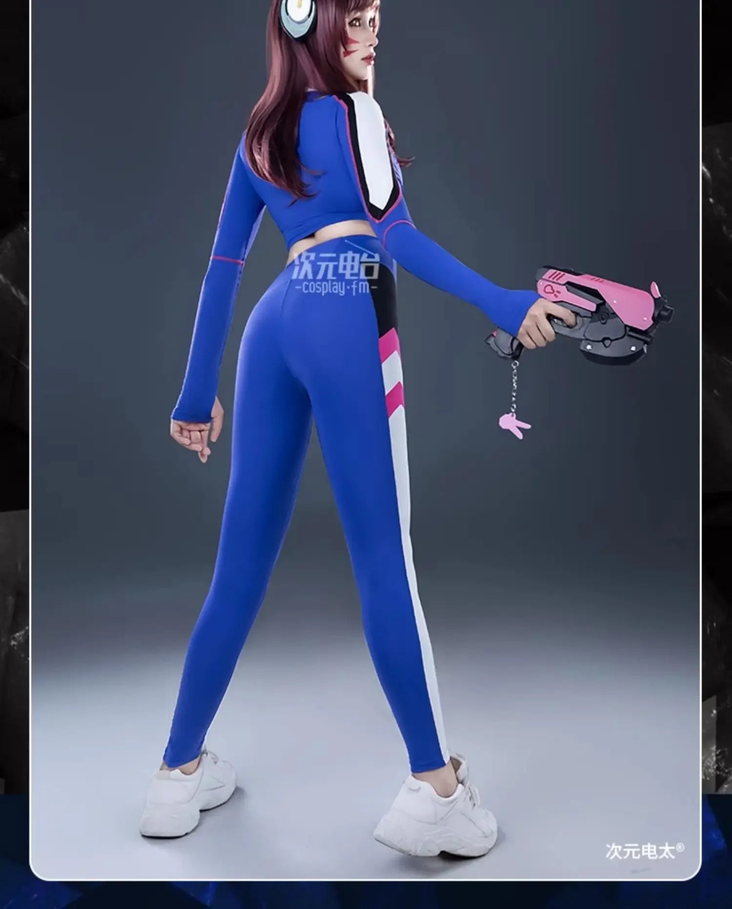 D.Va Overwatch OW Cosplay Costume Halloween party casual tight yoga suit top pants jacket set men women sports D.Va uniform