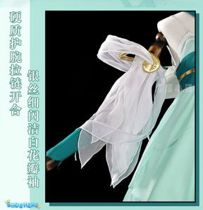 Honor of Kings Xiao Qiao Cosplay Costume Green Snake Skin Uniform Suit Dress Halloween Party Outfit Role Play for Adult Girls