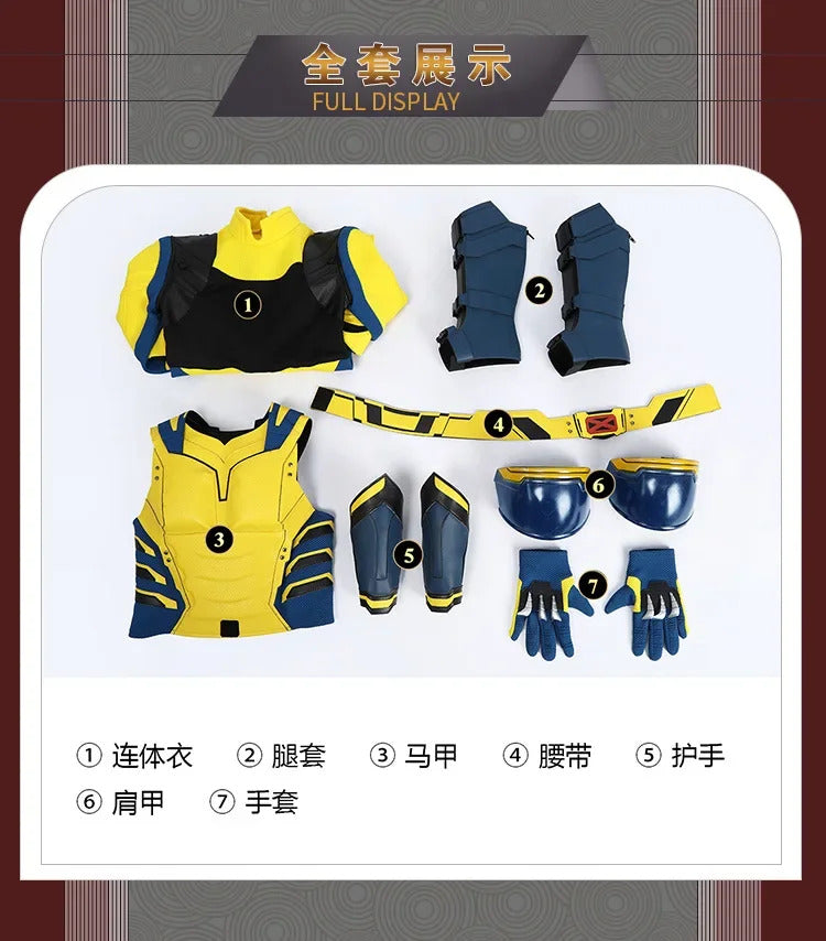 Dead cos pool 3 Wolverine Cosplay Costume Uniform Halloween Carnival Party Christmas Play Role Clothes Clothing for Children