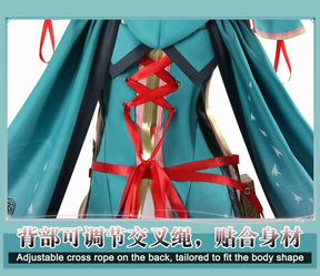 Shusheng wuthering waves Zhezhi cosplay costume wig dress uniform earrings headwear glasses Jinzhou Halloween party women props