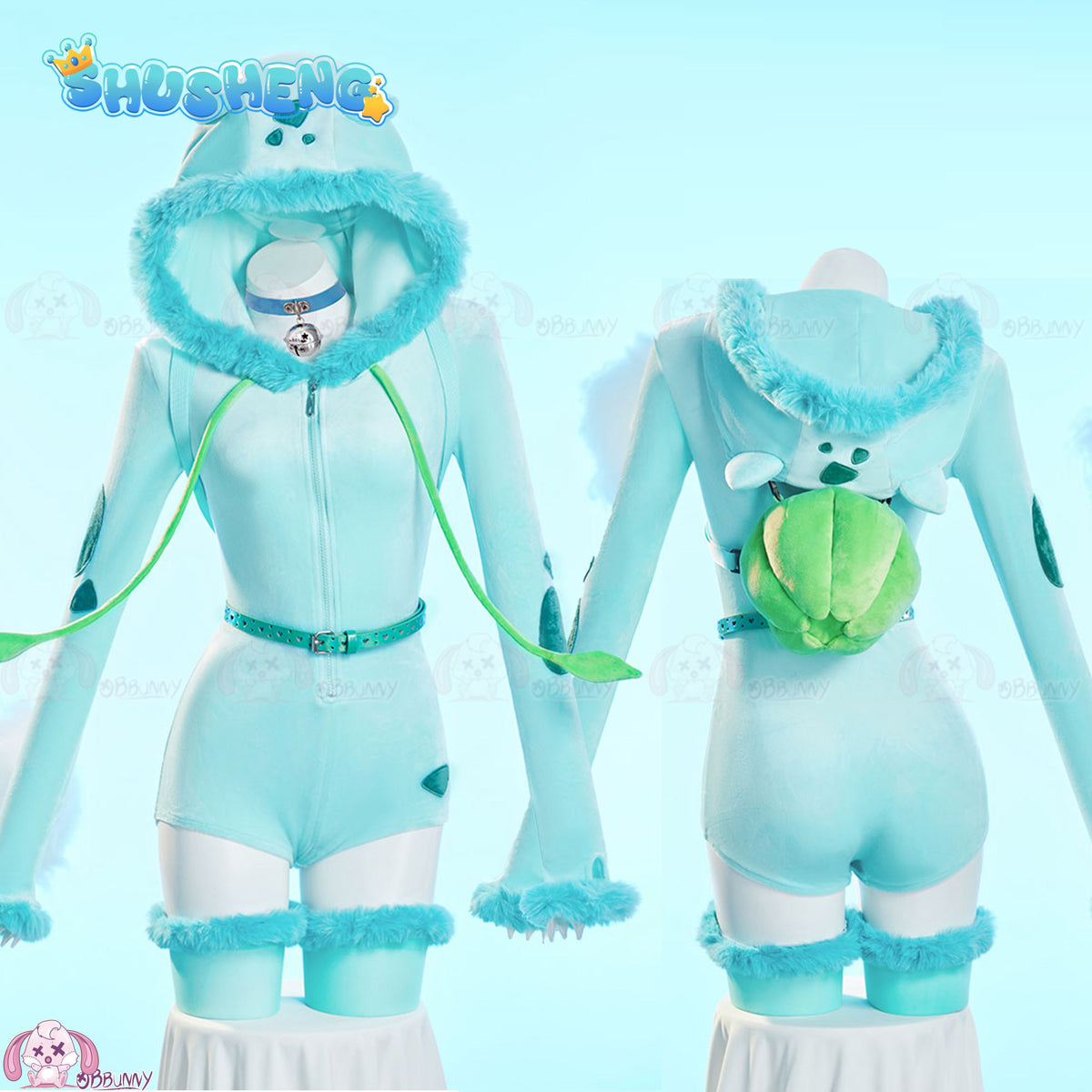 Cosplay Series:Pokémon-Bulbasaur personification Cosplay bodysuit sexy Costume full set Shushengcos S-XL