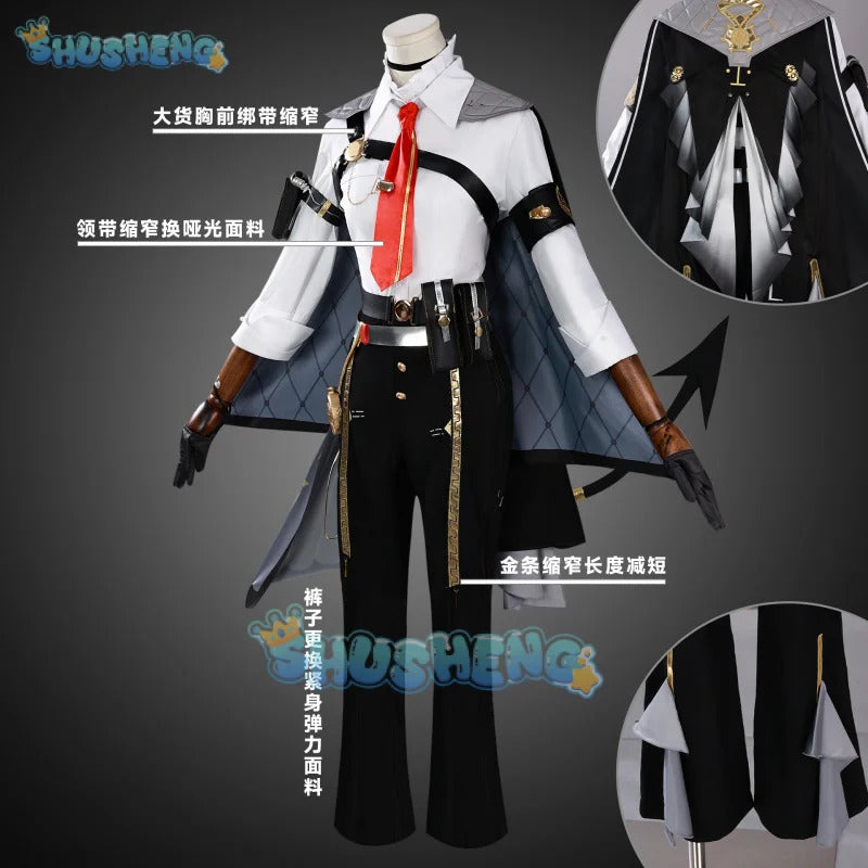 Wuthering Waves Zani Cosplay Costume Uniform Montelli Family Averardo Bank Ragunna Rinascita Halloween Party for Women Girls