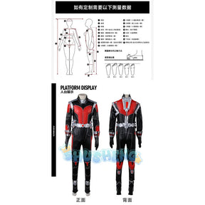 Ant Man Cosplay Scott Lang Costume Jumpsuit, helmet, gloves accessory Halloween party men's Fantasy combat suit set XS-XXXL