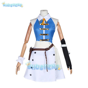 Anime Fairy Tail 100 Years Quest Lucy Heartfilia Cosplay Costume Wig Skirt Uniform Stickers Hairpin Halloween Party for Women