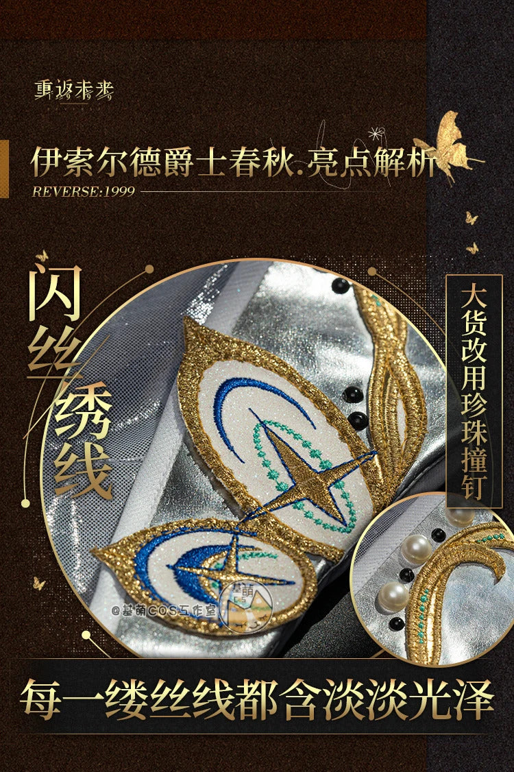 Shusheng Reverse:1999 Isolde And All That Jazz Game Suit Gorgeous Uniform Cosplay Costume Halloween Party Role Play Outfit Women
