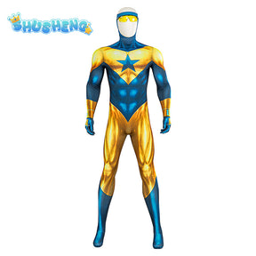 Gold Star Michael Cosplay Costume Jumpsuit Headgear Glasses Outfit Superhero Bodysuit Booster Halloween Costumes Man Zentai Suit