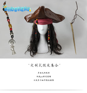 Captain Jack Sparrow Costume Pirates of the Caribbean Cosplay Dead Men Tell No Tales Salazar's Revenge Suit Halloween Adult Men