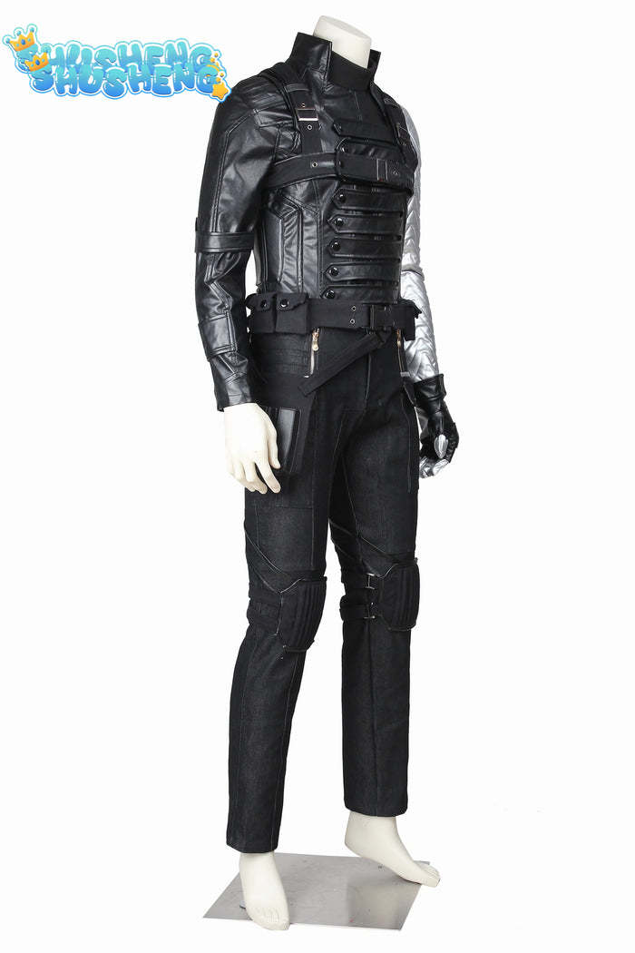 Bucky Halloween Carnival Cosplay Captain America 2 Costume Outfit Fancy Armor Harness Outfit