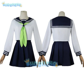 Anime My Deer Friend Nokotan Kinu Tanukikoj Cosplay Costume Wig Dress School Uniform JK Sailor Skirt Halloween Party Women Girls