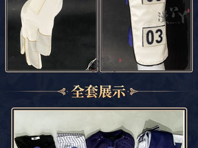 Game Identity V Ganji Gupta Batter Cosplay Costume Wig BLK Uniform Set Halloween Carnival Play Role Party Props Coaplay Clothes