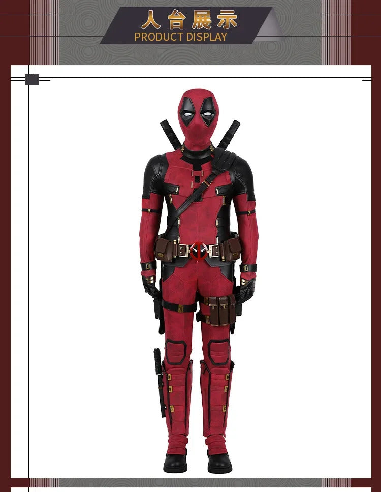 Dead Cosplay pool  Cosutme Wade Winston Wilson Cosplay Costume Children's Edition  Movie Anti-hero Suit Halloween
