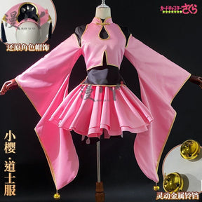 Cardcaptor Sakura Kinomoto Sakura Taoist Uniforms Cosplay Costume Cos Game Anime Party Uniform Hallowen Play Role Clothes