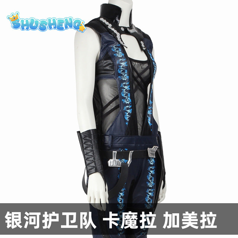 Superhero Gamora Cosplay Costume Adult Women Bodysuit Vest Fullset Gamora Battle Suit Halloween Party Costume