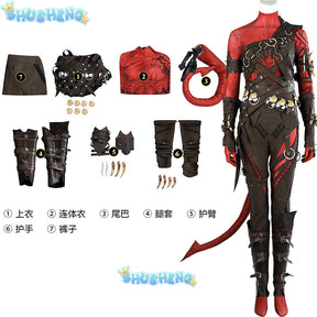 BG 3 Karlach Cosplay Costume Woman Baldur Karlach Costumes Full Set and Individual Items Are Sold Halloween Outfit Custom Size