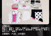 Miku Mochizuki Kei Cosplay 2025 Racing uniform Costume Halloween party new leather top, skirt, jacket, props, wig Woman set