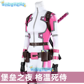 Hero Catcher High Quality Gwenpool Costume Pink Gwenpool Suit Spandex Suit Zentai Cosplay Costume Gwen Pool Costume