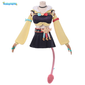 Hot Game Genshin Impact Varesa Cosplay Costume Anime Clothes Cute Dress for Women Girls Uniform Wig Shoes Halloween Role Party