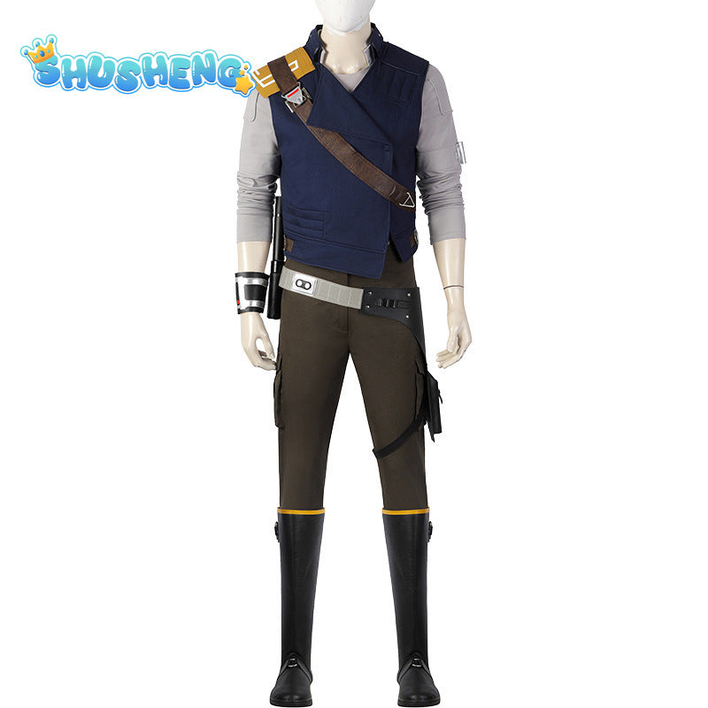 StarWars Jedi Fallen Order Cal Kestis Cosplay Costume Halloween Party Costumes Super Men Battle Suit Costume