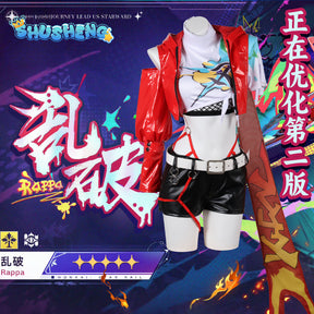 Game Honkai: Star Rail Rappa Cosplay Costume Halloween Party Fashion Handsome Leather Set and Accessories Complete Woman Set