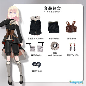Anime BanG Dream! Ave Mujica Cosplay Misumi Uika Costume Gothic Court Dresses