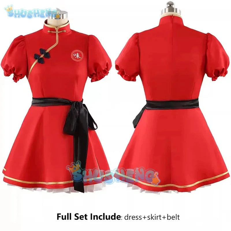 Shusheng Blue Archive Rumi ShanHaiJing Game Suit Lovely Dress Chinese Uniform Cosplay Costume Halloween Party Role Play Outfit
