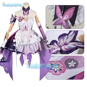 Shusheng-N  Honkai Star Rail Castorice Cosplay Costume Dress Uniform Headwear Halloween Party for Women Girls Carnival Cos Props