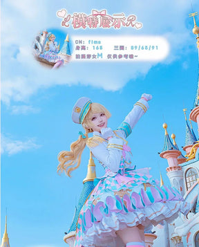 Anime BanG Dream! Kokoro Tsurumaki Cosplay Costume Dress Hat Glove Coat Hat Props Full Set Halloween Sweet Woman Lolita Uniform
