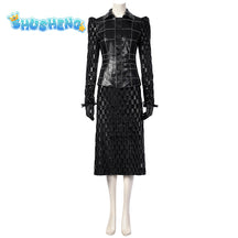 Movie Cruella De Vil Costume Women Cosplay Gown Black Maid Dress Halloween Christmas Party Fancy Dress