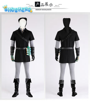 Tears of the Kingdom Dark Link Cosplay Game Costume Men Punk Combat Uniform Full Set Carnival Theme Party Disguise Battle Suit