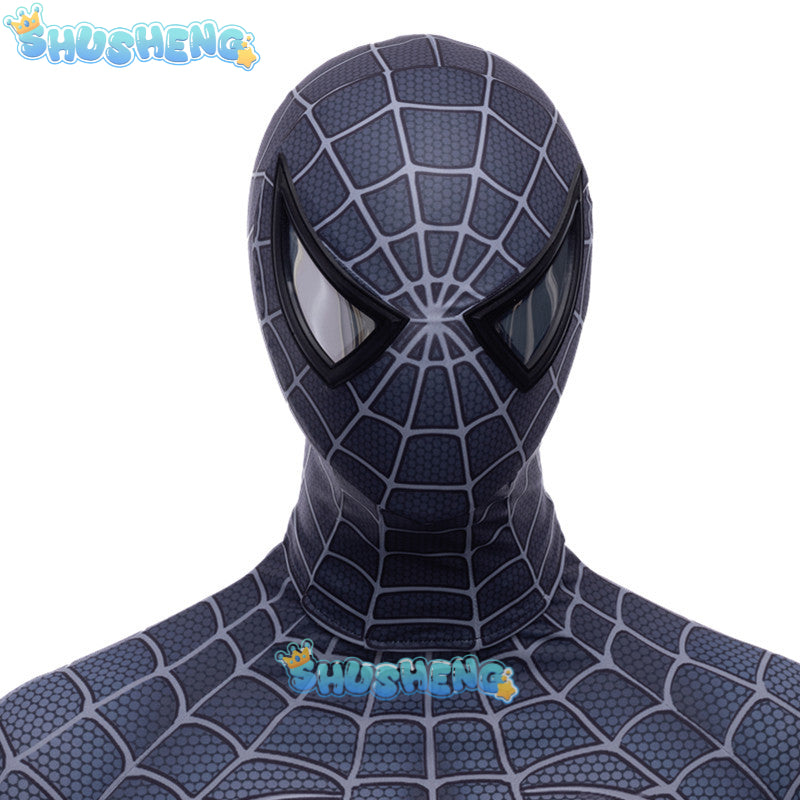 Black Spiderman Costume Cosplay Bodysuit 3D Printed Spandex Superhero Zentai Outfits Halloween Costume BodySuit