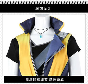 Game Waylay VALORANT Cosplay Costume Jumpsuit backpack waist bag necklace ear clip set Halloween casual for men women uniform