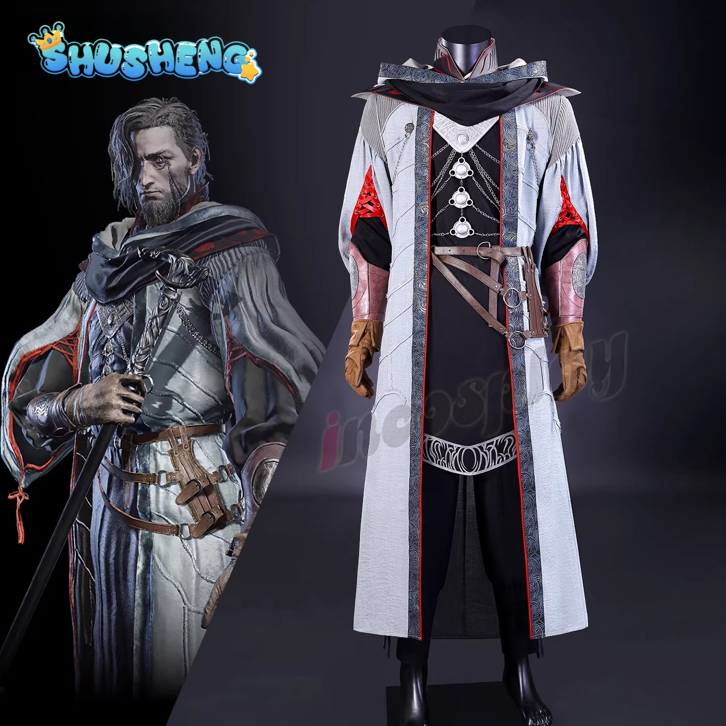 Game Cosplay Series:Elden Ring: Nightreign -Scholar、Darkness (Scholar)、Dawn (Scholar) Cosplay Costume full set Shushengcos Elden Ringb