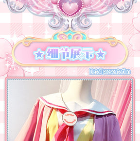 Shusheng-R Anime Pripara Manaka Laala Childhood Cchool Uniform Cosplay Costume S-XXL