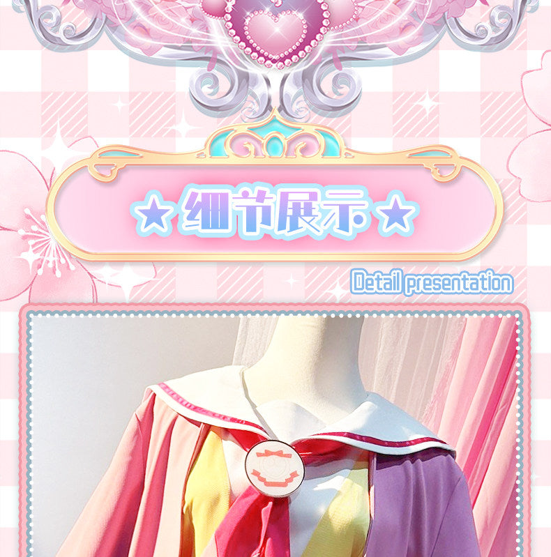Shusheng-R Anime Pripara Manaka Laala Childhood Cchool Uniform Cosplay Costume S-XXL