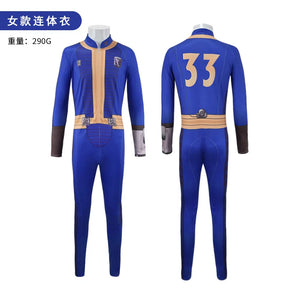 Lucy MacLean Cosplay Costume Fallout Season 1 Vault 33 Female Male Survivor Suit Jumpsuit Uniform Halloween Party Women Men Props