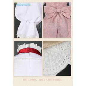 Game Tekken 8 Lili Cosplay Emilie De Rochefort Costume Wig skirt glove accessories Halloween party cute and sweet pink dress set