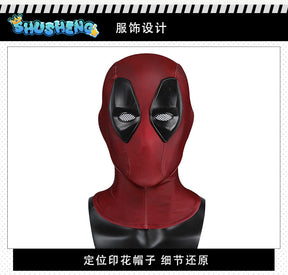 Anime Movie Deadpool Cosplay Mask Head Cover Knitted Cotton Mesh Helmet Halloween Party Carnival Costume Props