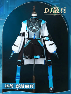 Genshin Impact Wanderer Balladeer Cosplay Kabukimono Costume Halloween Fashion DJ New Props Wig Accessories Men Women Uniform