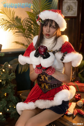 FF14 Tifa Lockhart Cosplay Crisis Core - Final Fantasy XIV Costume Sexy sweet Girl Christmas Party Set Wig Props Tifa New Style
