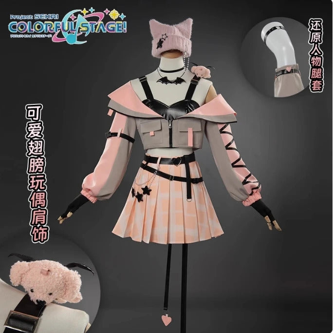 Akiyama Mizuki Momoi Airi Kiritani Haruka Hanasato Minori Little devil Cosplay Pjsk Costume Halloween New JK Prop Wig Uniform