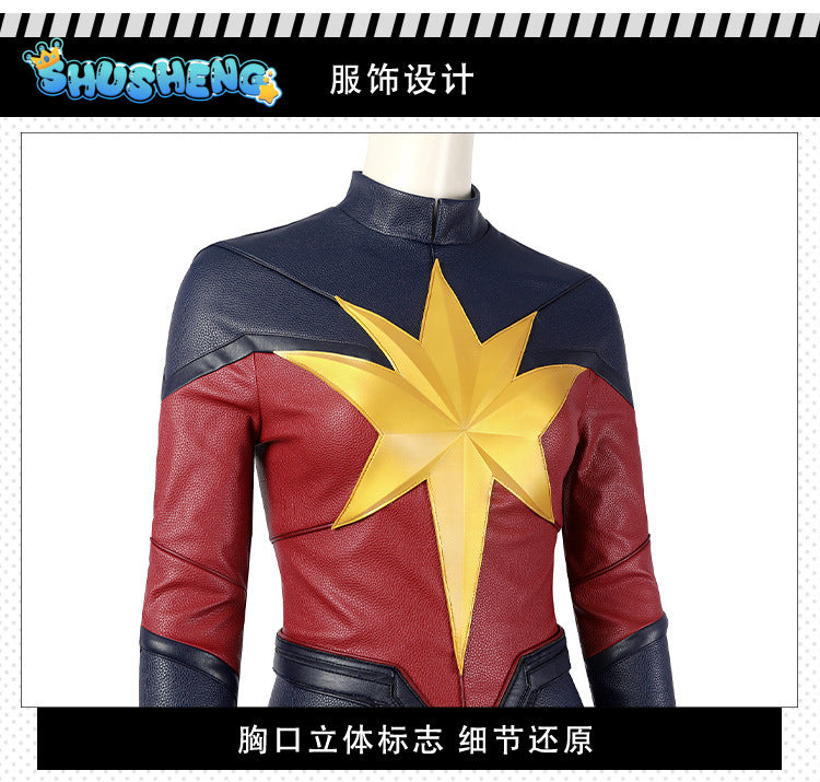 Carol Cos Danvers Cosplay Costume Jumpsuit Disguise Adult Women Outfits Superhero Female Fantasia Halloween Carnival Party Suit