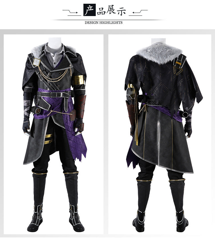 Shusheng-R Clair Obscur:Expedition 33 Verso Cosplay Costume Halloween Men's Fantasy Uniform Coat Props Shoes Accessories Set