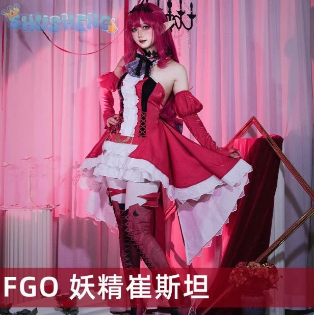 Fairy Knight Tristan Baobhan Sith FGO Cosplay Fate Grand Order Costume Gorgeous Princess Dress Accessories Halloween Uniform