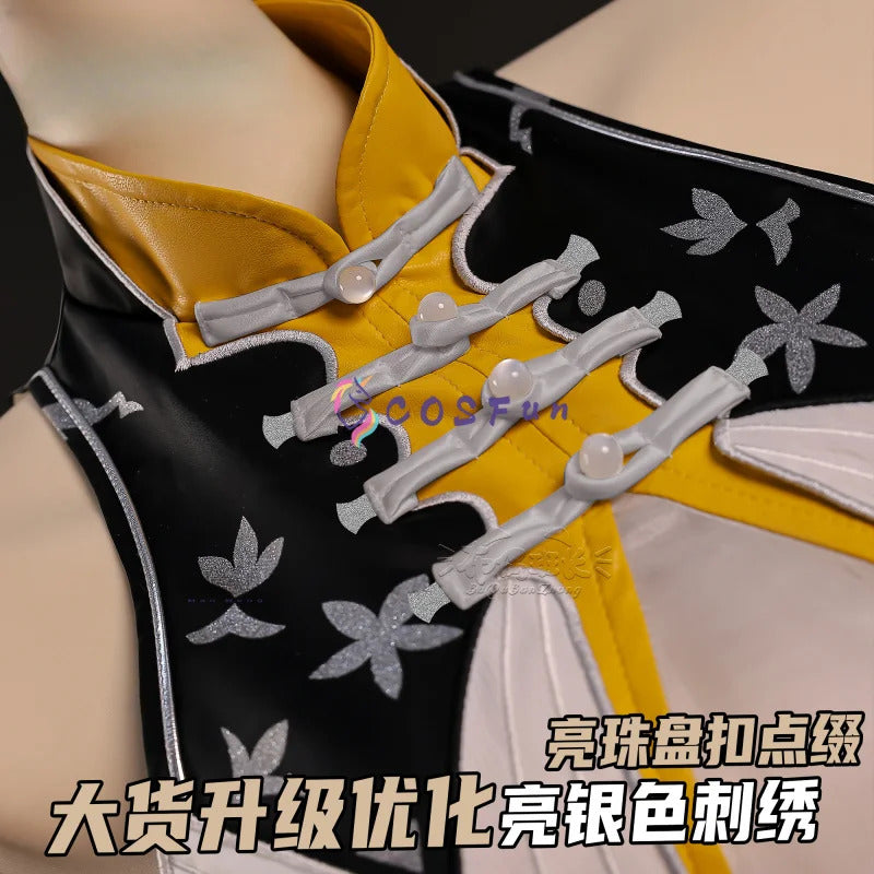 Shusheng-R Zenless Zone Zero Ye Shunguang Cosplay Costume Black White Ccheongsam Dress Fancy Party Suit Halloween Carnival Uniforms