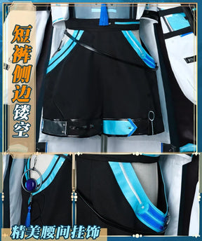 Genshin Impact Wanderer Balladeer Cosplay Kabukimono Costume Halloween Fashion DJ New Props Wig Accessories Men Women Uniform