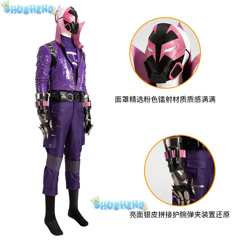 Spider 2 Prowler Miles Morales Cosplay Custom Halloween Battle Suit Miles Movie Customes for Men Anime Sets