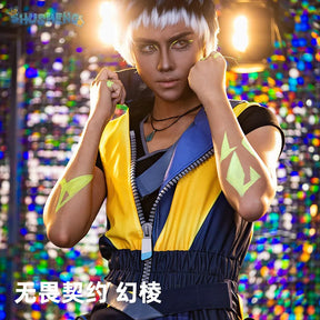 Game Waylay VALORANT Cosplay Costume Jumpsuit backpack waist bag necklace ear clip set Halloween casual for men women uniform